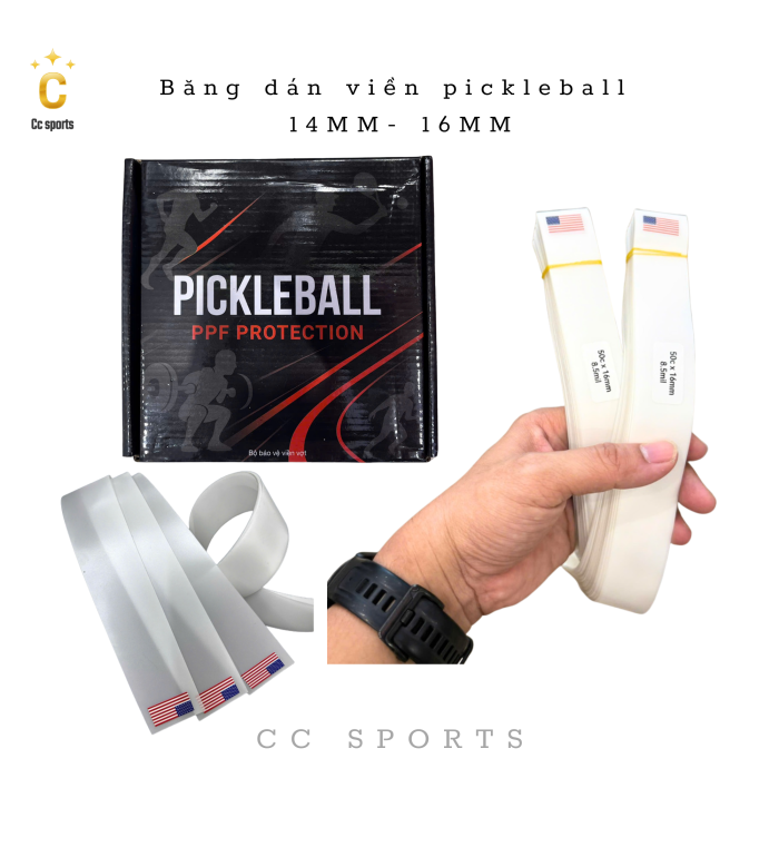 Băng dán viền pickleball 14MM- 16MM